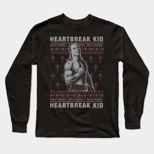 Shawn Michaels Heartbreak Kid Christmas Ugly Long Sleeve T-Shirt